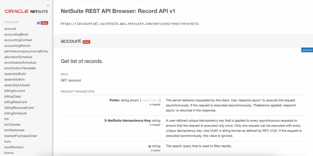 NetSuite REST API