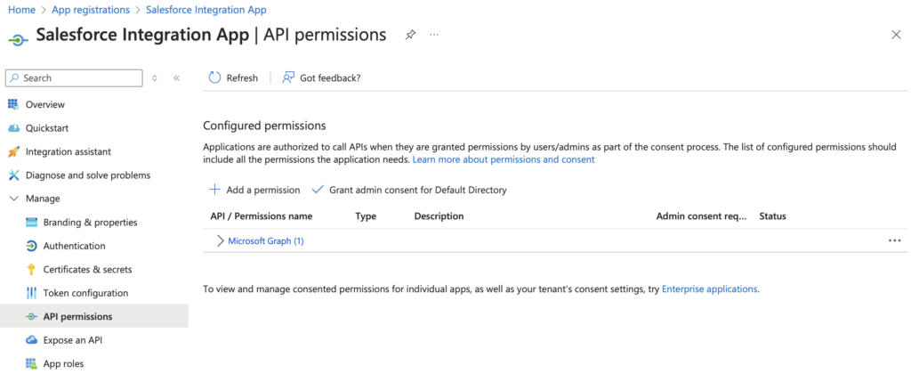 Azure API Permissions