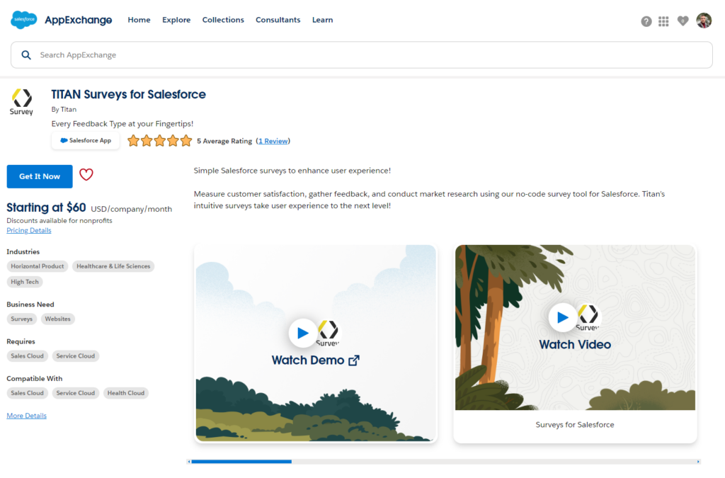 TITAN Surveys for Salesforce on AppExchange