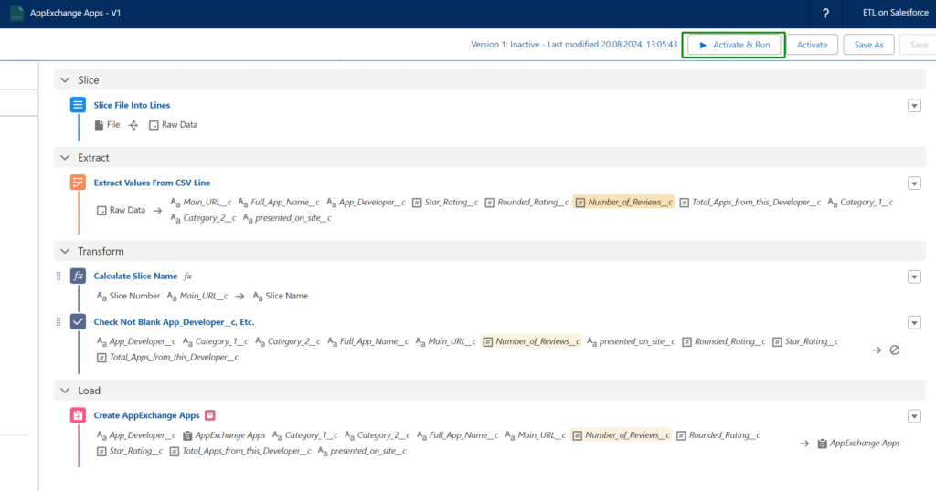 Load the Data into Salesforce