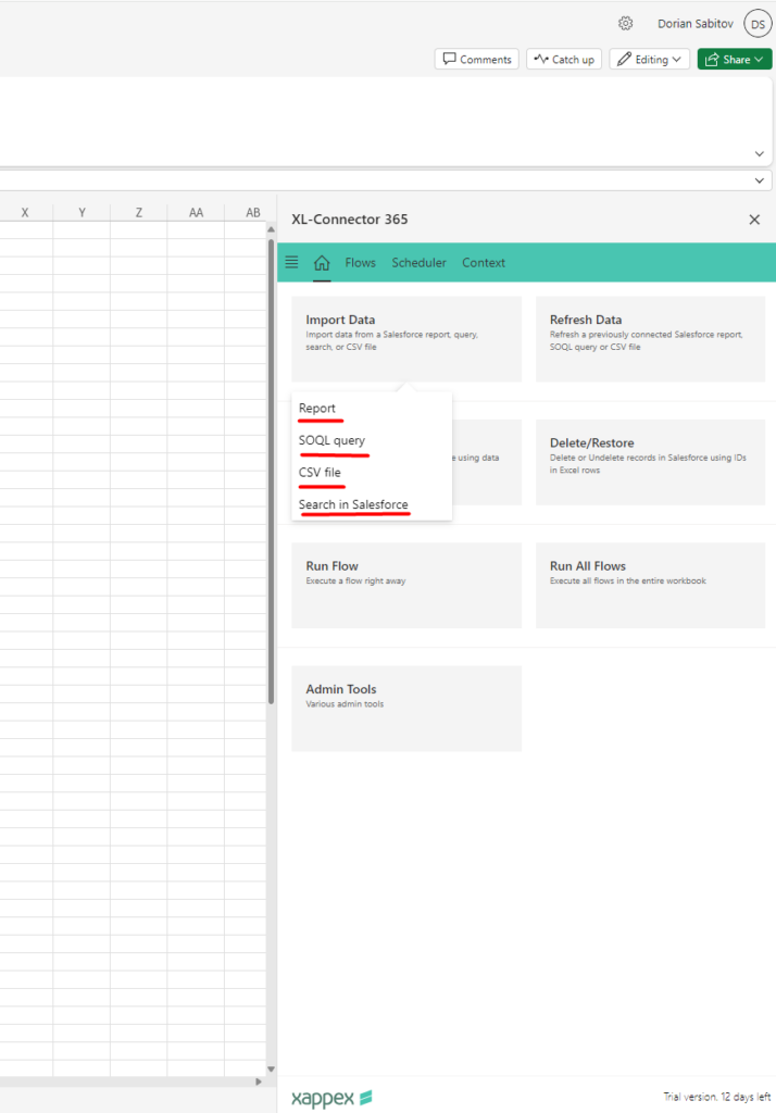 Mass Export and Import between Excel and Salesforce