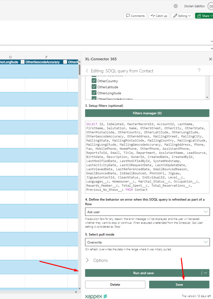 save the configuration and automate it