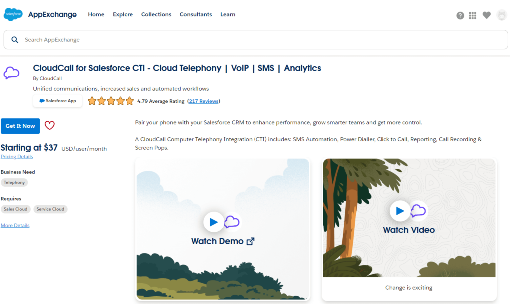 CloudCall for Salesforce CTI