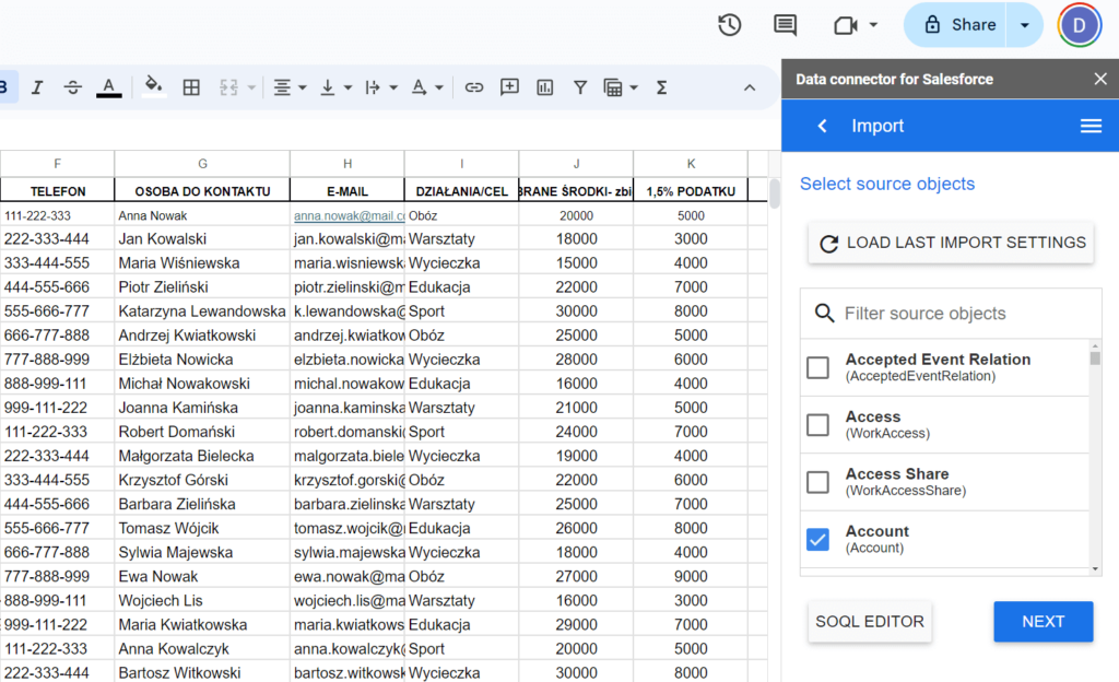 Import Salesforce Data