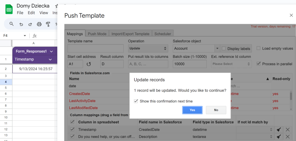 Integration with Google Forms