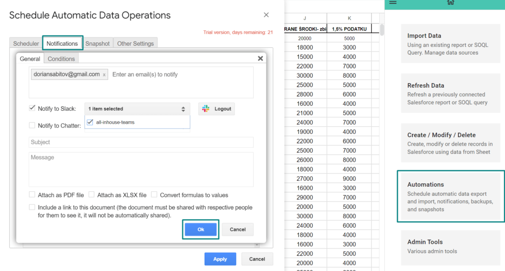 Set up automatic alerts