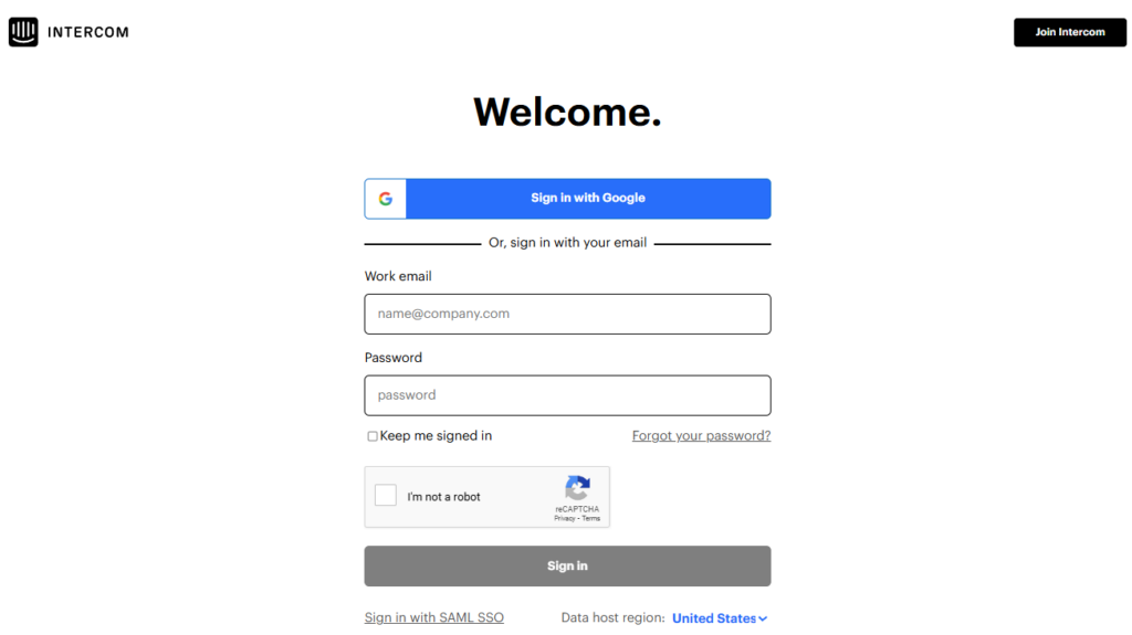 Intercom Sign In
