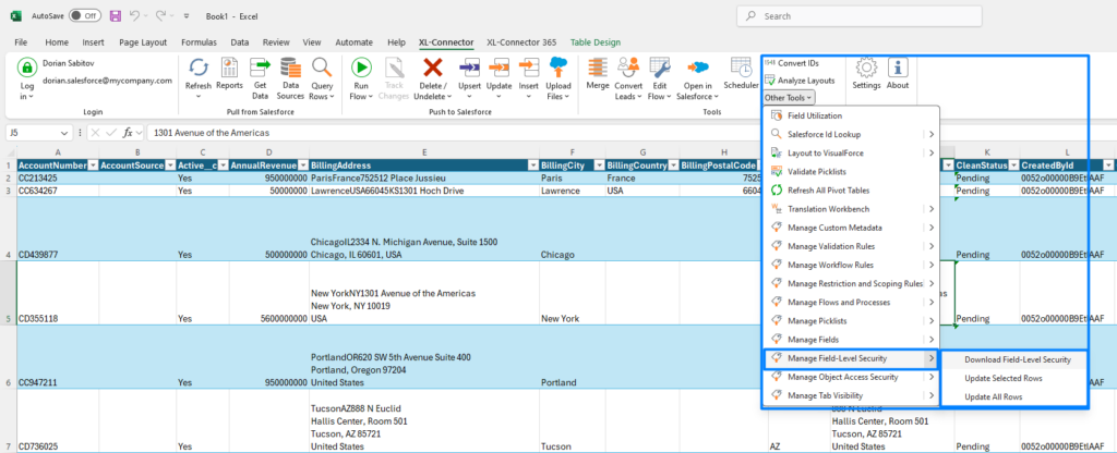 Mass Managing Fields