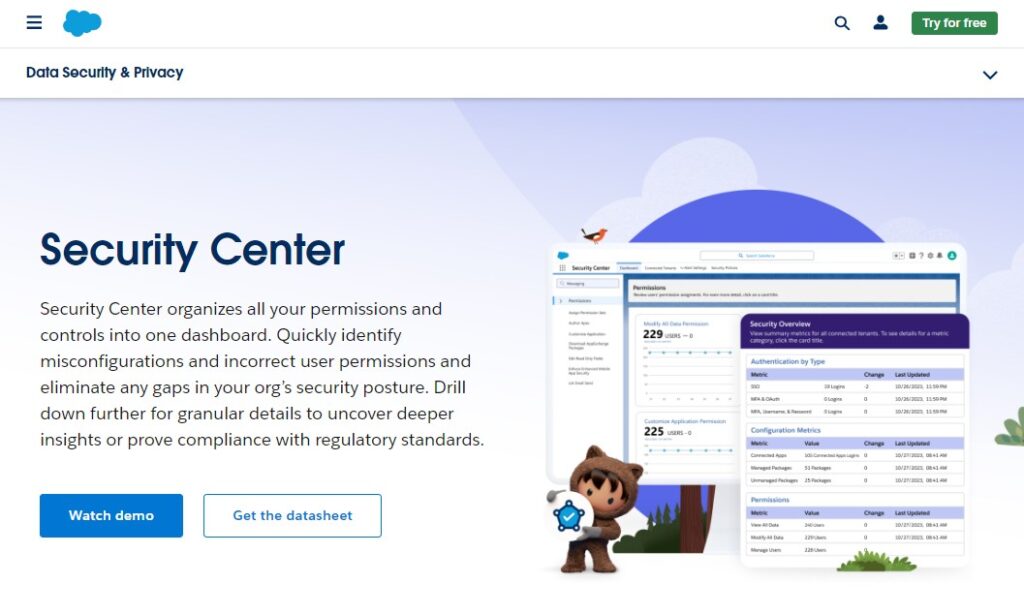 Salesforce Security Center App Official Website