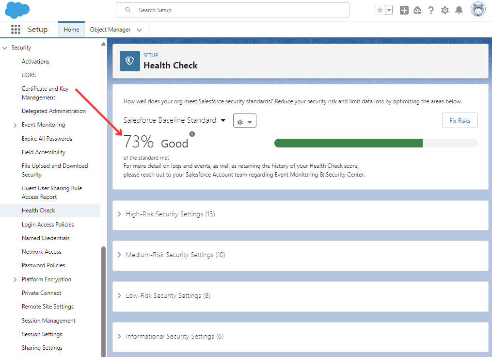 Salesforce Security Health Check Step 2