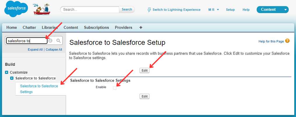 Salesforce to Salesforce Configuration