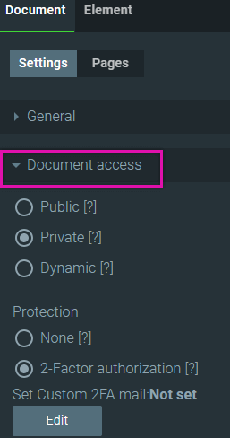 Set Document Access