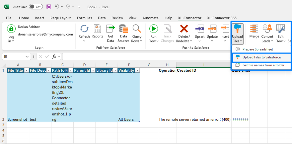  Uploading Files to Salesforce