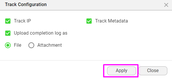 customize how you will track signed documents