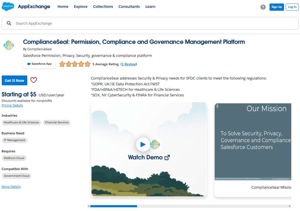 ComplianceSeal on AppExchange