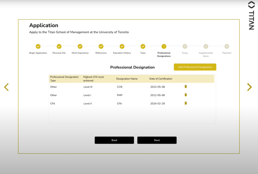 Professional Designations