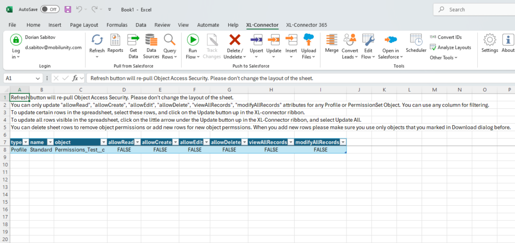 Standard User Profile and custom object Permissions_Test__c