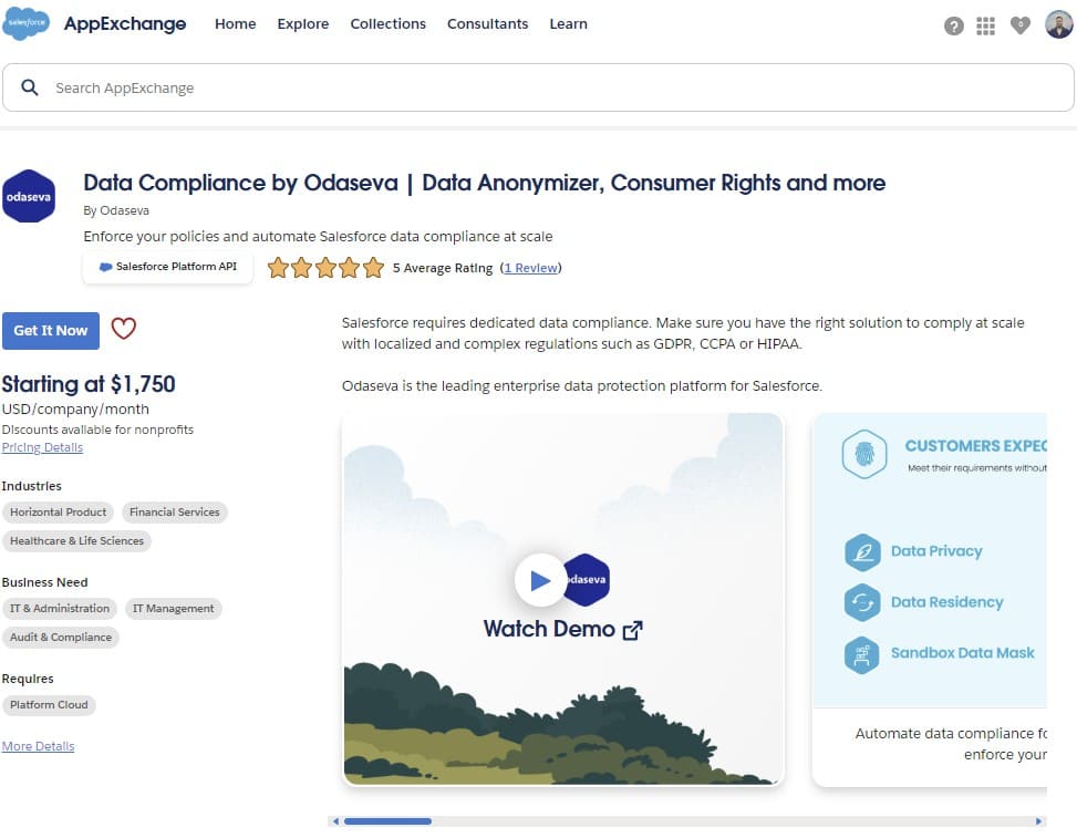 Data Compliance by Odaseva on AppExchange