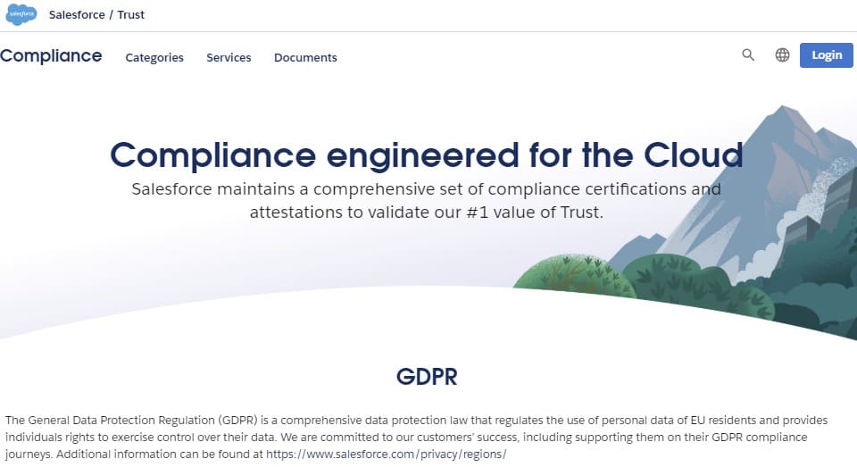 GDPR on the Salesforce Compliance Portal