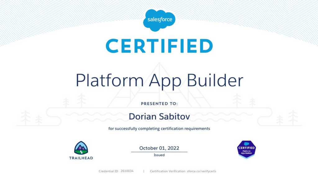 Salesforce Certified Platform App Builder