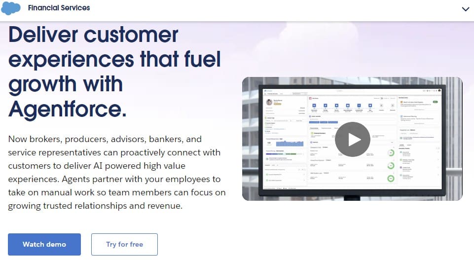 Salesforce Financial Services Cloud Website