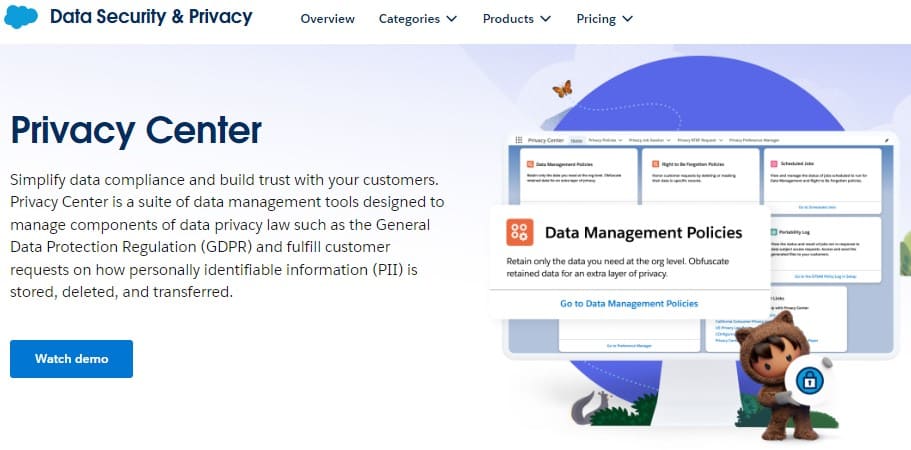 Salesforce Privacy Center Website