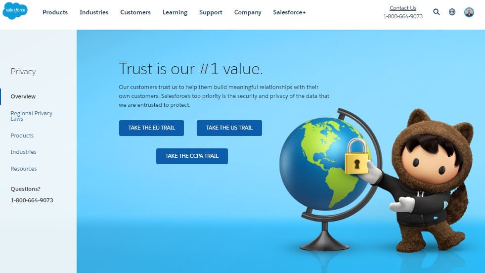 Salesforce Privacy Website