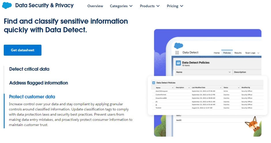 Salesforce Shield Website. Protect customer data details