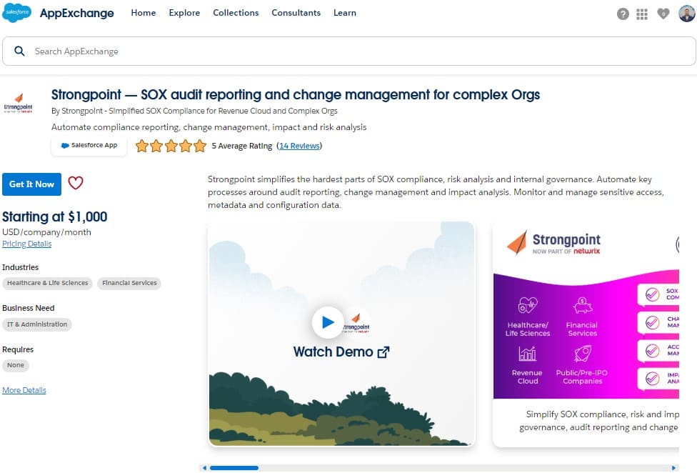 Strongpoint on AppExchange