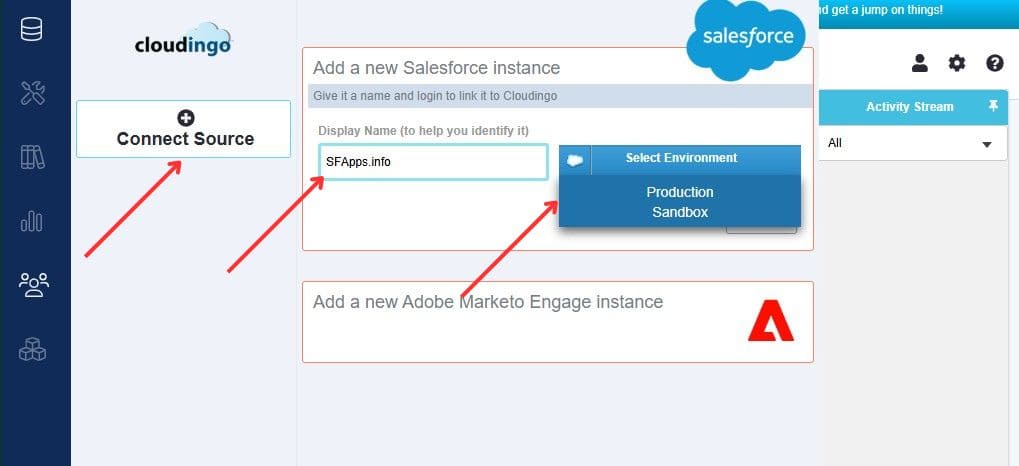 Connecting Salesforce Org to Cloudingo