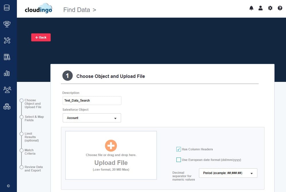 Find Data Interface in Cloudingo